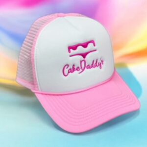 Hat - White Logo on Pink